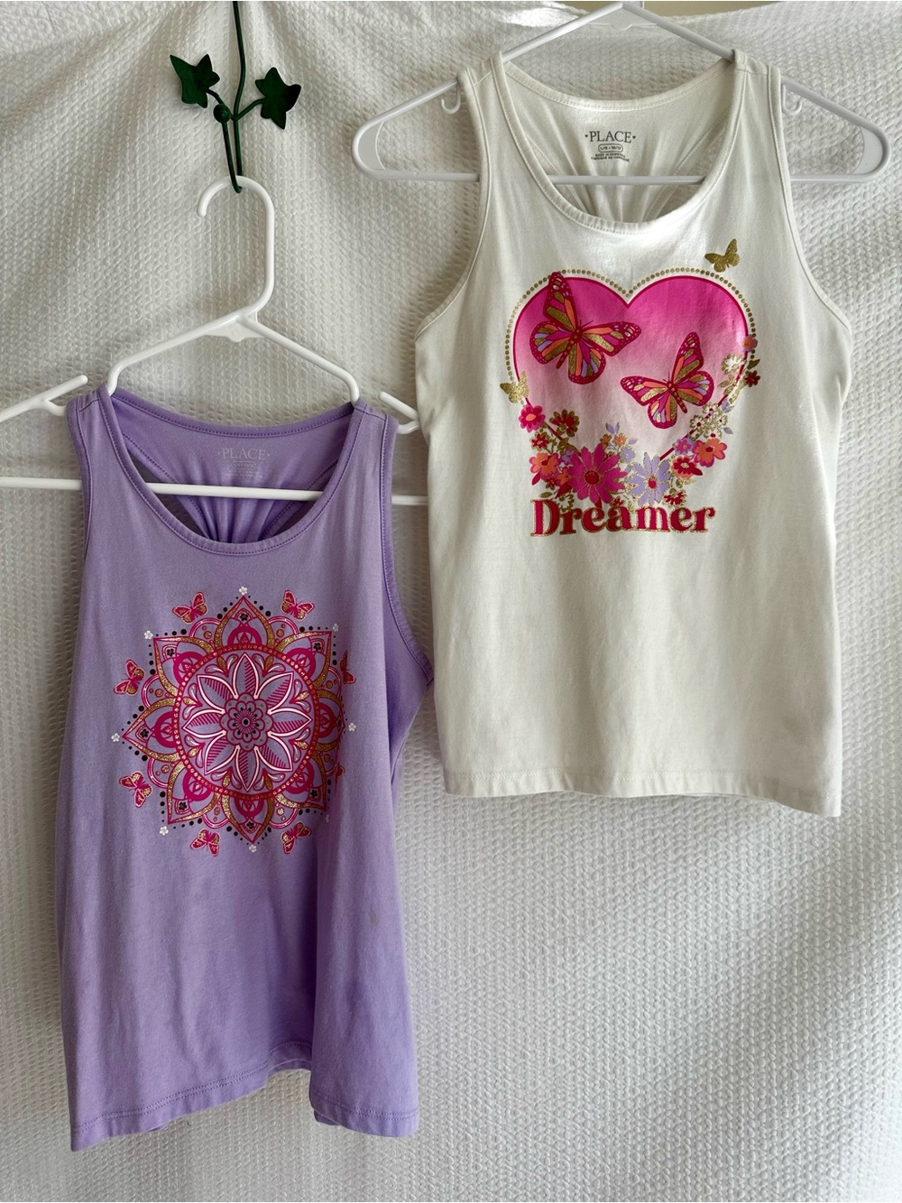 CHILDREN’S PLACE Girls Tank Tops Lot Butterfly Floral Racerback Size 10/12